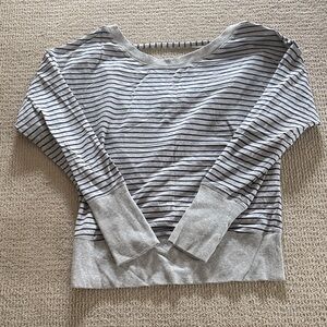 Victoria's Secret Gray and Blue Striped Top